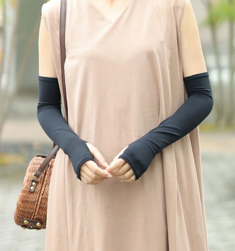 大きいサイズ レディース 接触冷感アームカバー　pure-013 【メール便可】