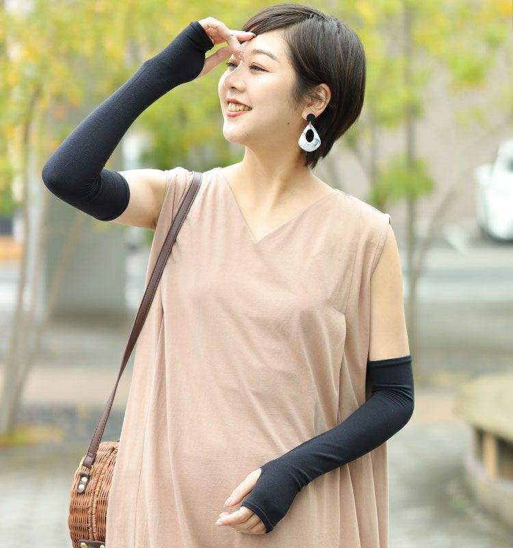 大きいサイズ レディース 接触冷感アームカバー　pure-013 【メール便可】