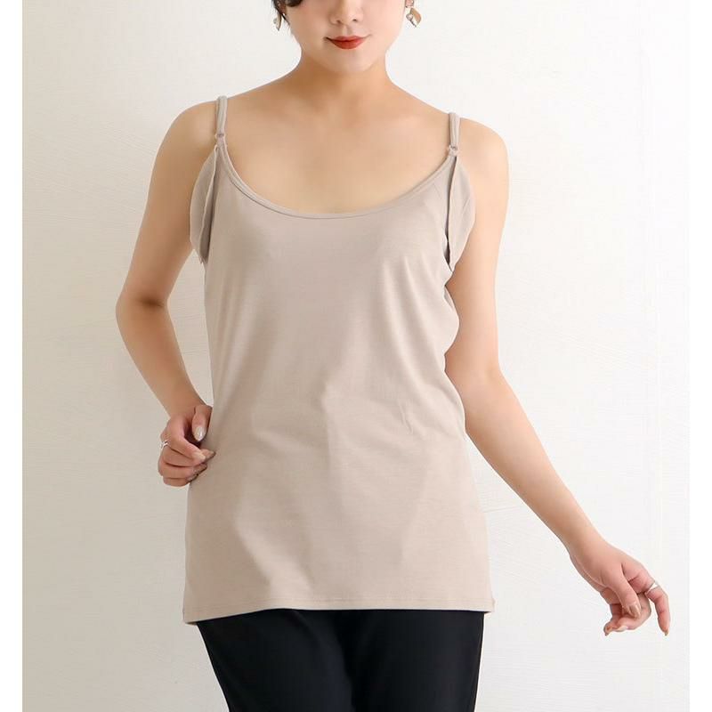 大きいサイズ レディース 汗脇パッド付きインナー　mo-008 【メール便可】 ベージュ