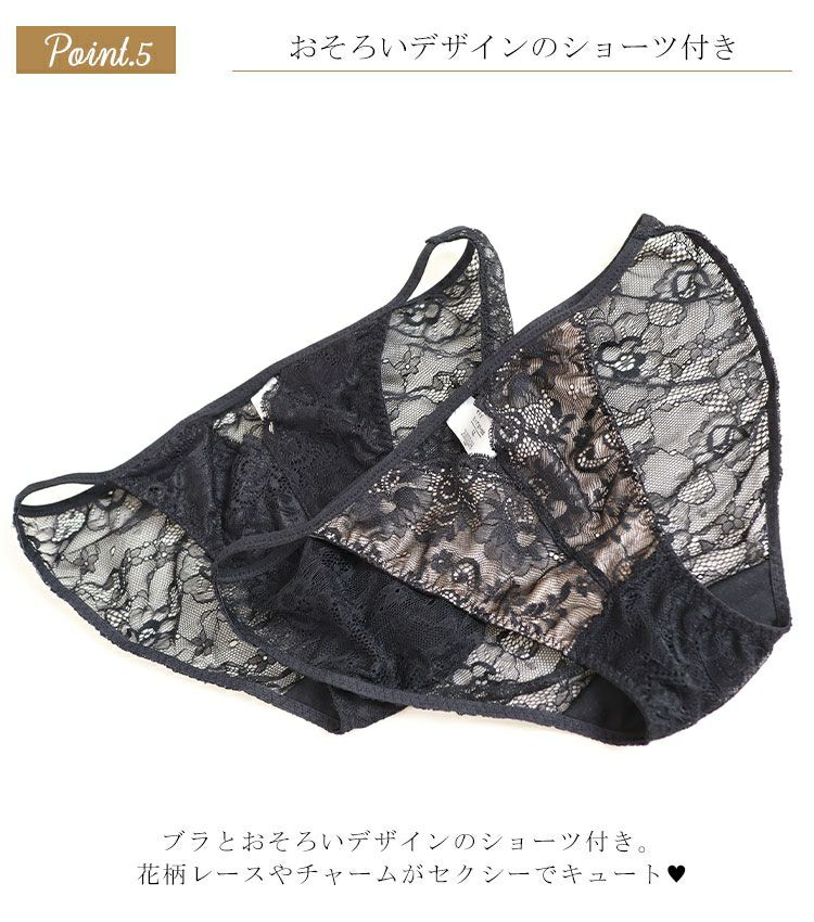 大きいサイズ レディース カシュクールデザインブラジャー＆ショーツセット　nima-j3275