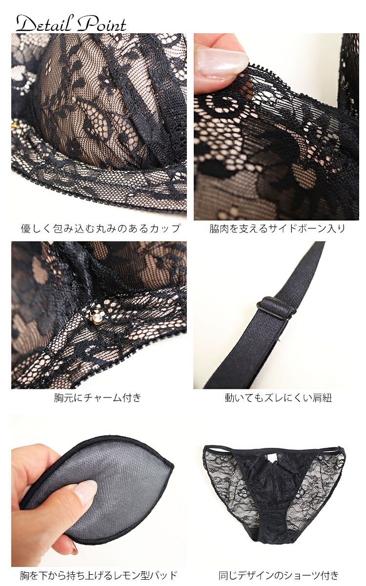 大きいサイズ レディース カシュクールデザインブラジャー＆ショーツセット　nima-j3275