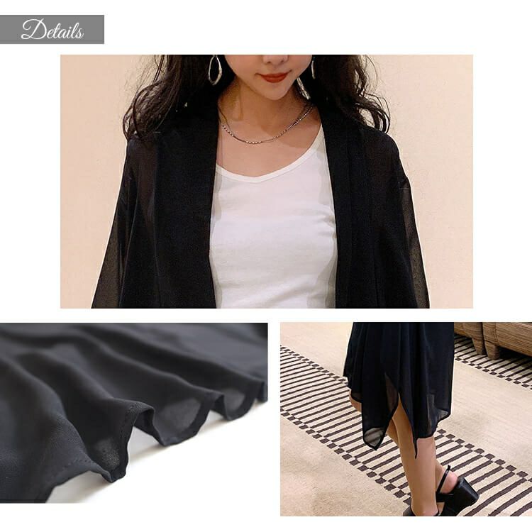 大きいサイズ レディース シースルーサマーカーディガン　goldy-711 【メール便可】