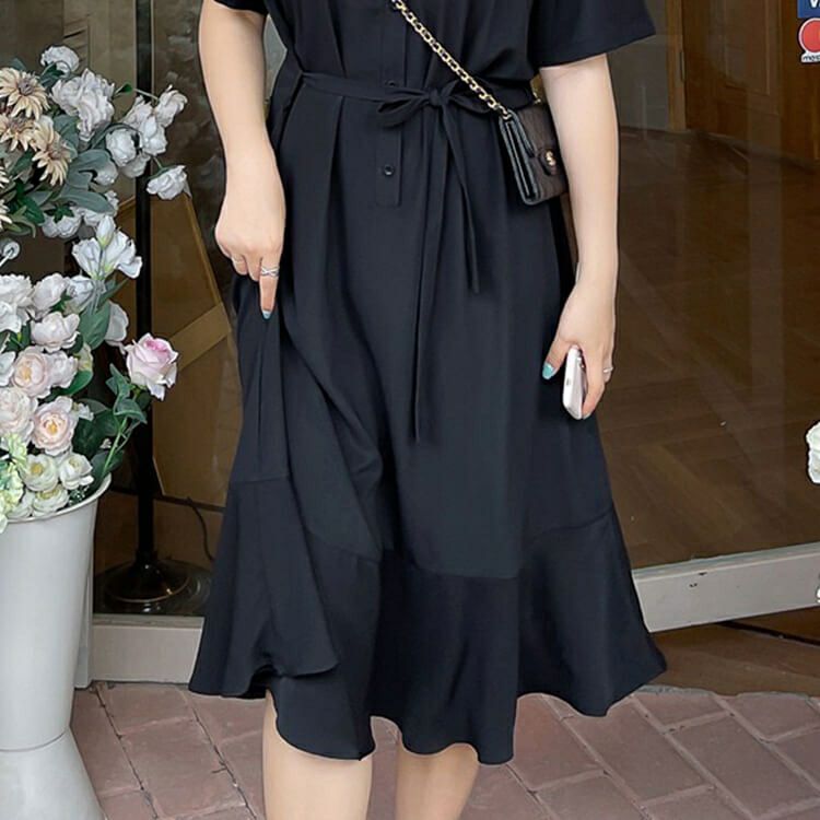 大きいサイズ レディース マーメイドスカートワンピース　goldy-736 【メール便可】