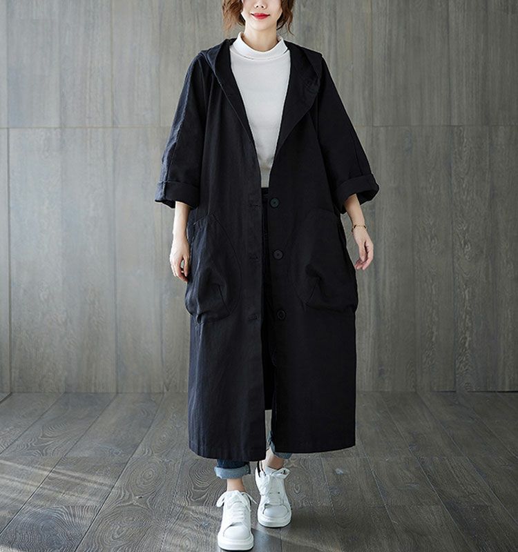 大きいサイズ レディース フード付きロングコート goldy-754 | 大きい