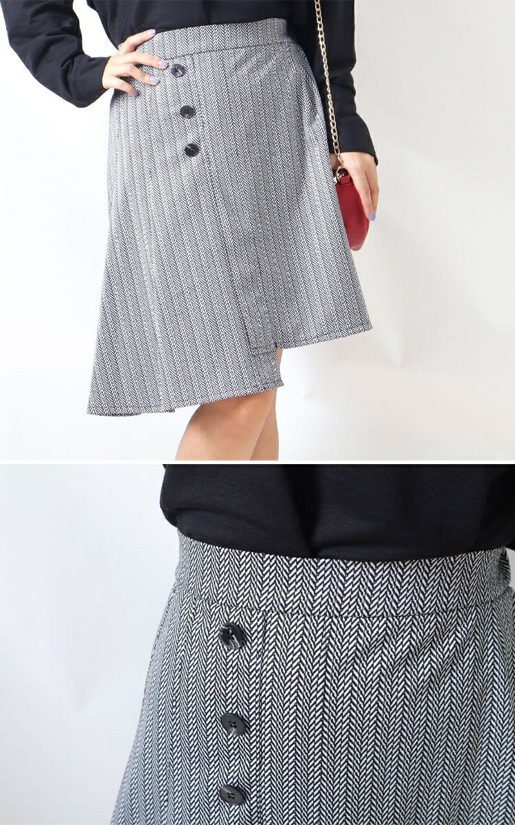 大きいサイズ レディース アシメタックミニスカート　fem-181