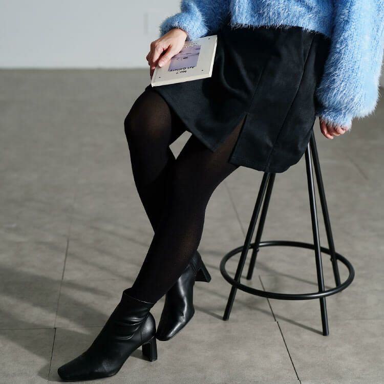 大きいサイズ レディース スリット入りスエードミニタイトスカート　fem-172