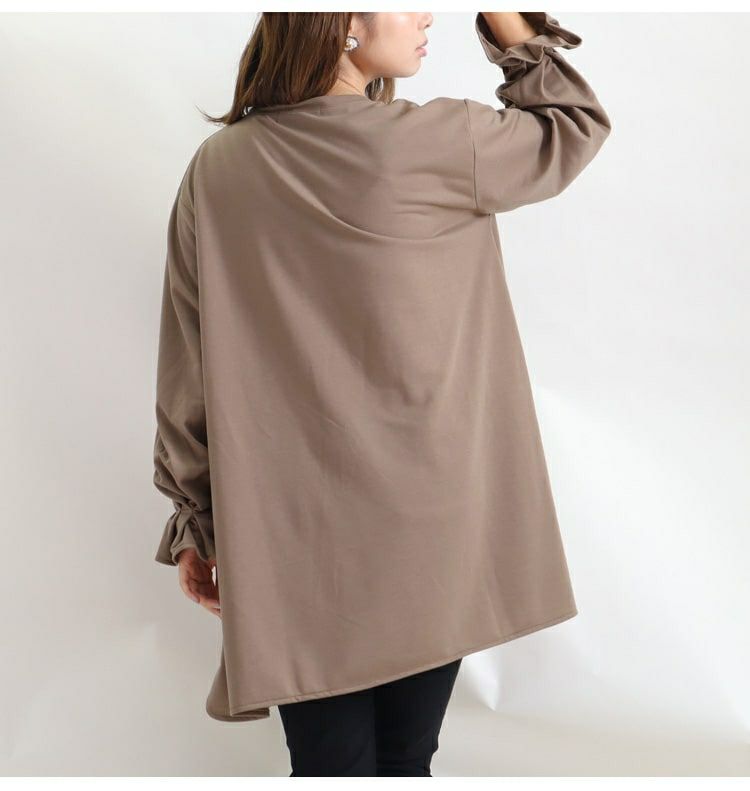 大きいサイズ レディース キャンディースリーブVネックカットソー　bai-0076