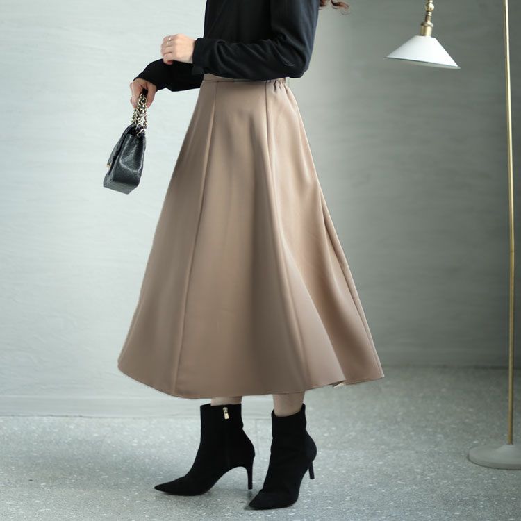 大きいサイズ レディース フレアロングスカート　mnb-812108r