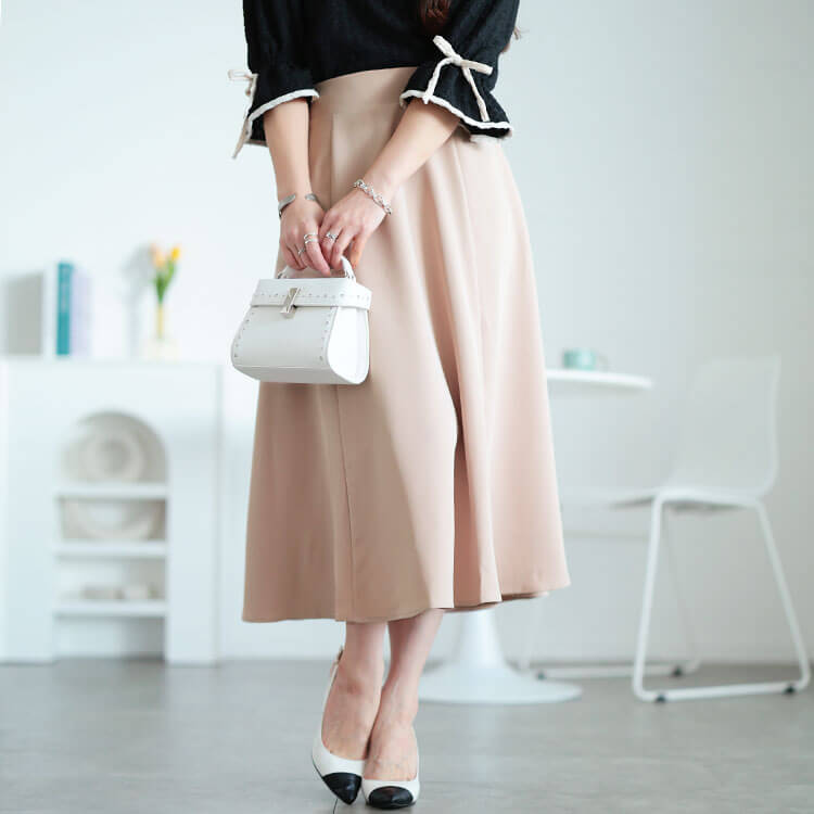 大きいサイズ レディース フレアロングスカート　mnb-812108r