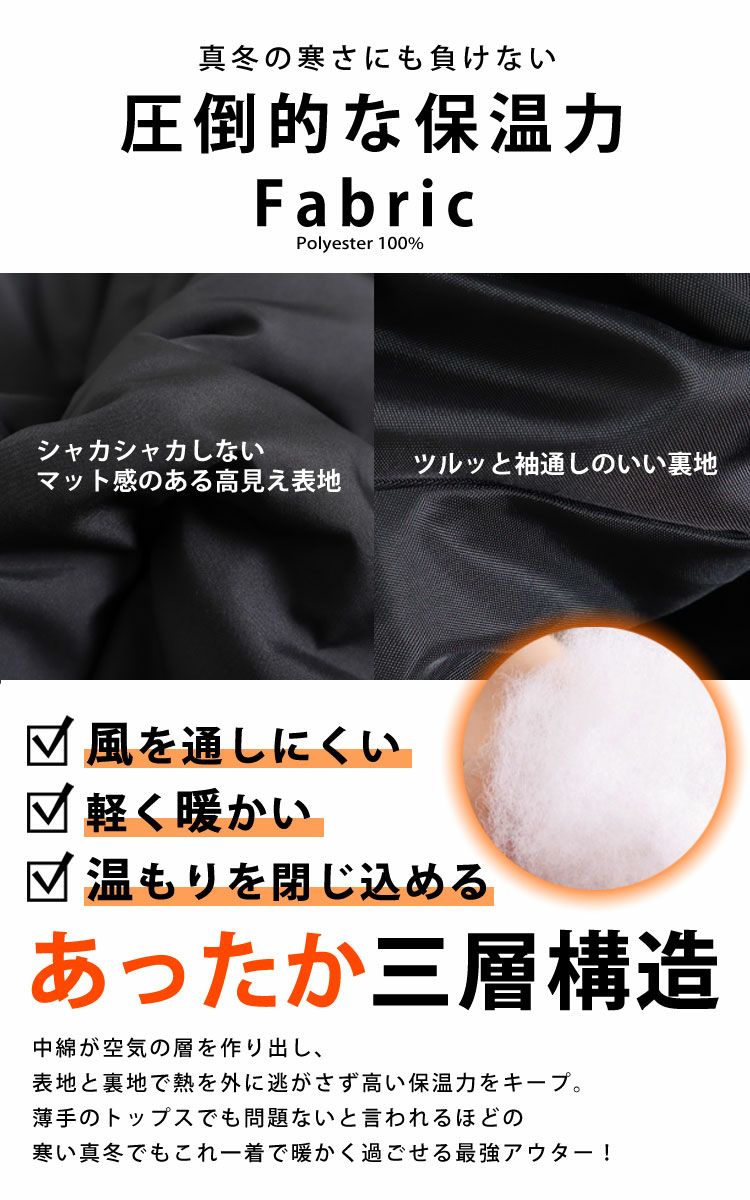 大きいサイズ レディース 中綿モンスターパーカーコート　sada-6703