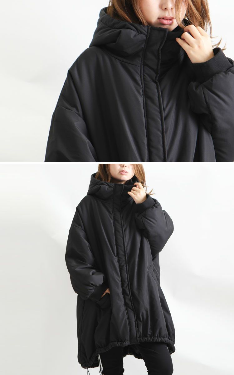 大きいサイズ レディース 中綿モンスターパーカーコート　sada-6703