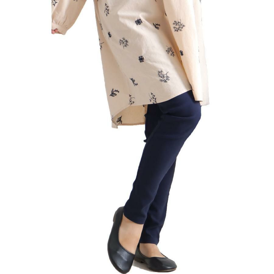 大きいサイズ レディース ストレッチツイルスキニーパンツ 【低身長さんサイズ有】 jp381 ネイビー（股下76cm）