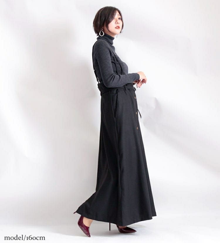 大きいサイズ レディース ベルト付きジャンパースカート　jp385