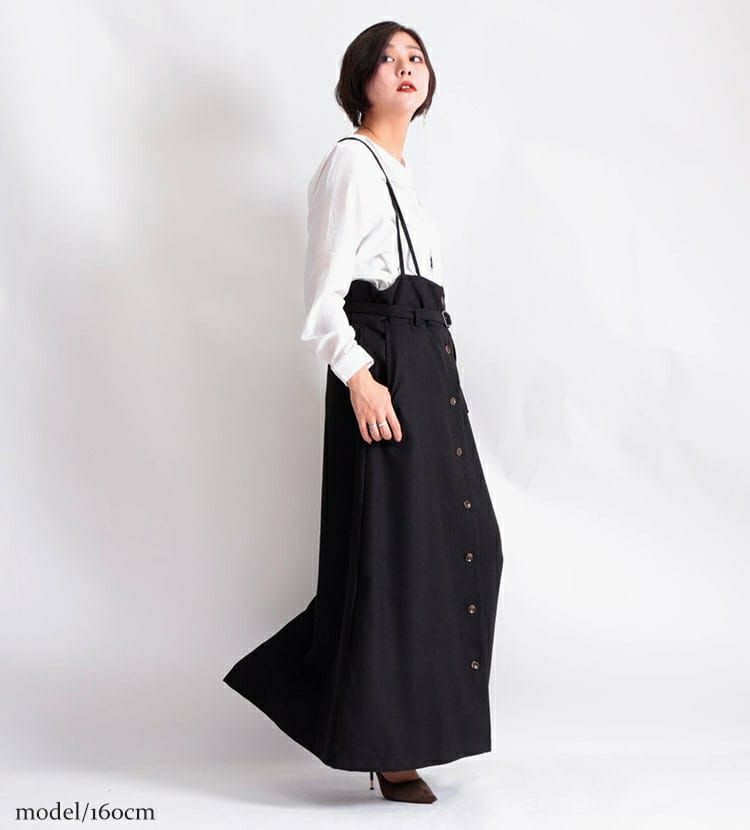 大きいサイズ レディース ベルト付きジャンパースカート　jp385