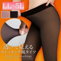 大きいサイズ レディース 透けて見えるタイツ　goldy-855　【メール便可】