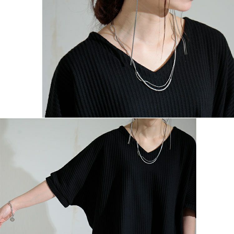 大きいサイズ レディース VネックドルマンUVワッフルカットソー　map-19