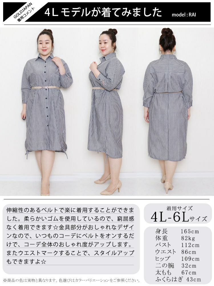 大きいサイズ レディース ビットデザイン細ゴムベルト　art-dgnl　【メール便可】