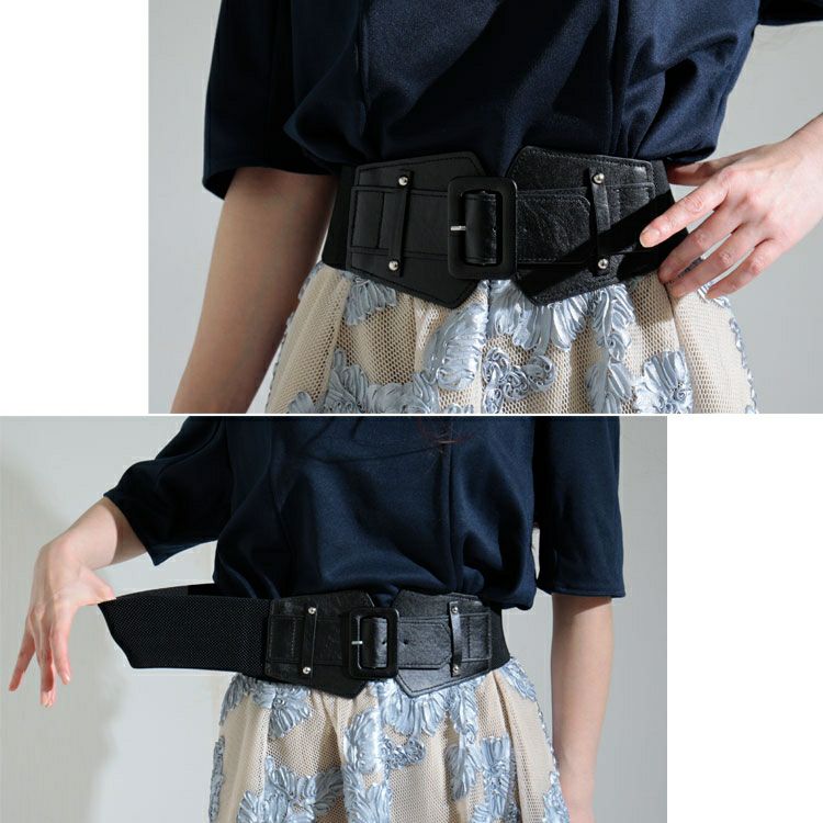 大きいサイズ レディース コルセットサッシュゴムベルト　art-130-17　【メール便可】