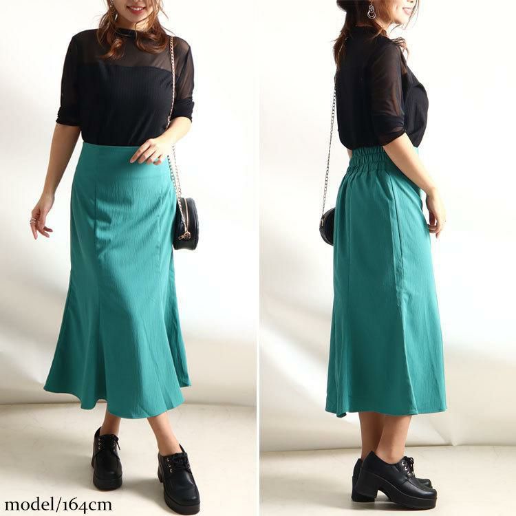 大きいサイズ レディース チュール切替えハイネックリブトップス　jp337 【メール便可】 ブラック