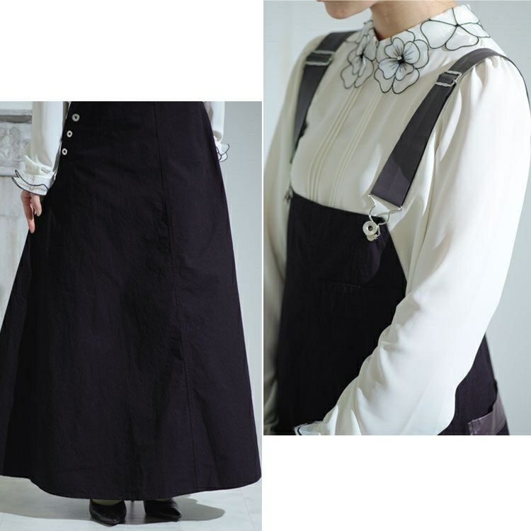 大きいサイズ レディース 肩紐フェイクレザーサロペットワンピース　sw-0441