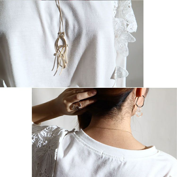 大きいサイズ レディース スライドチェーンモチーフネックレス　humio-062　【メール便可】