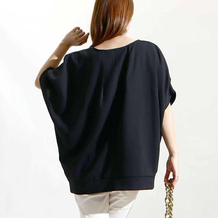 大きいサイズ レディース 接触冷感＆UVカット肩タックドルマンプルオーバー　mncut-122106