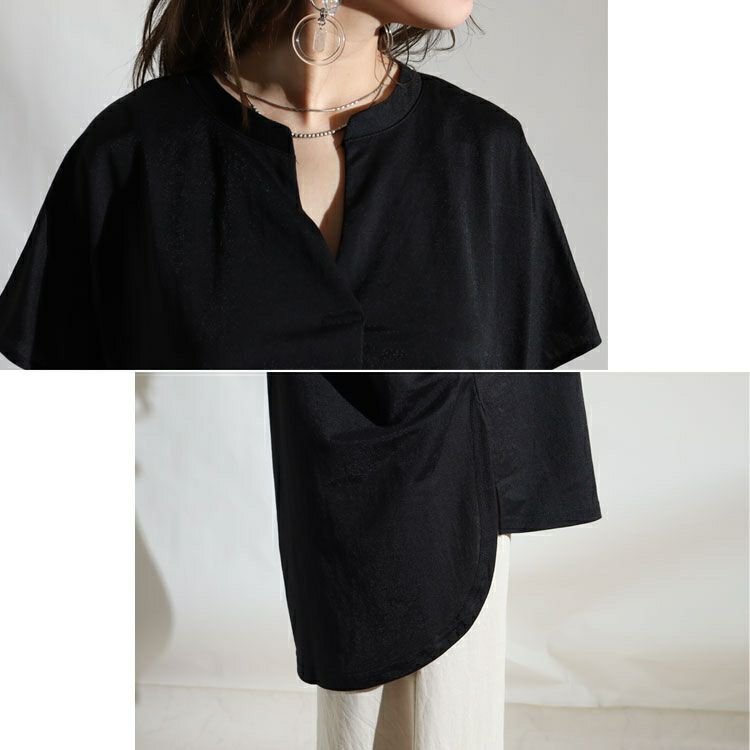 大きいサイズ レディース 鹿の子スキッパーシャツチュニック　mncut-122112 【メール便可】