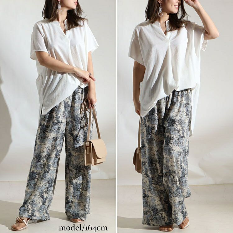 大きいサイズ レディース 鹿の子スキッパーシャツチュニック　mncut-122112 【メール便可】