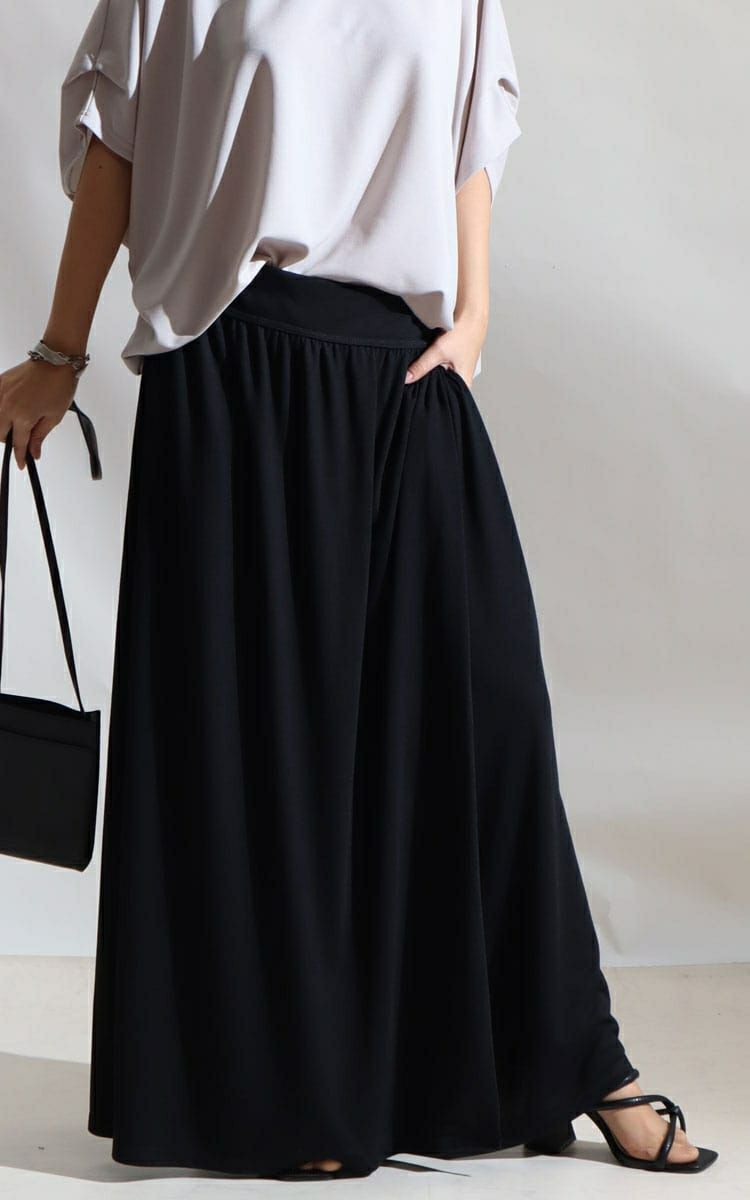 大きいサイズ レディース スカート風カフェパンツ　sw-0443