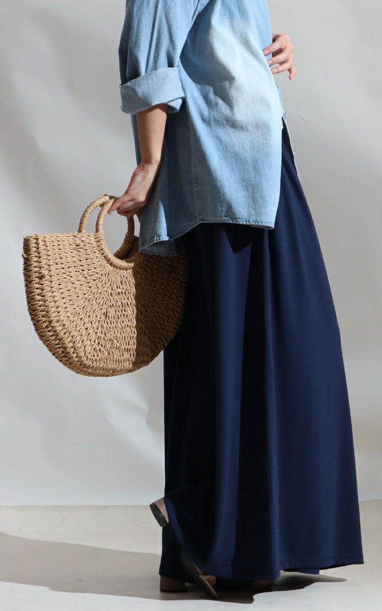 大きいサイズ レディース スカート風カフェパンツ　sw-0443