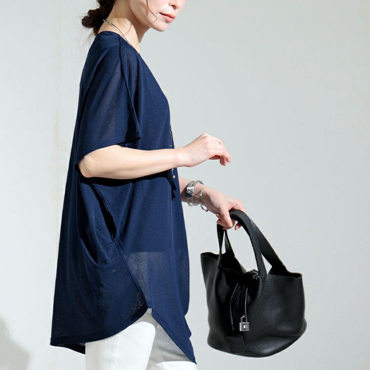 大きいサイズ レディース 変形シアーチュニック　kt-22002