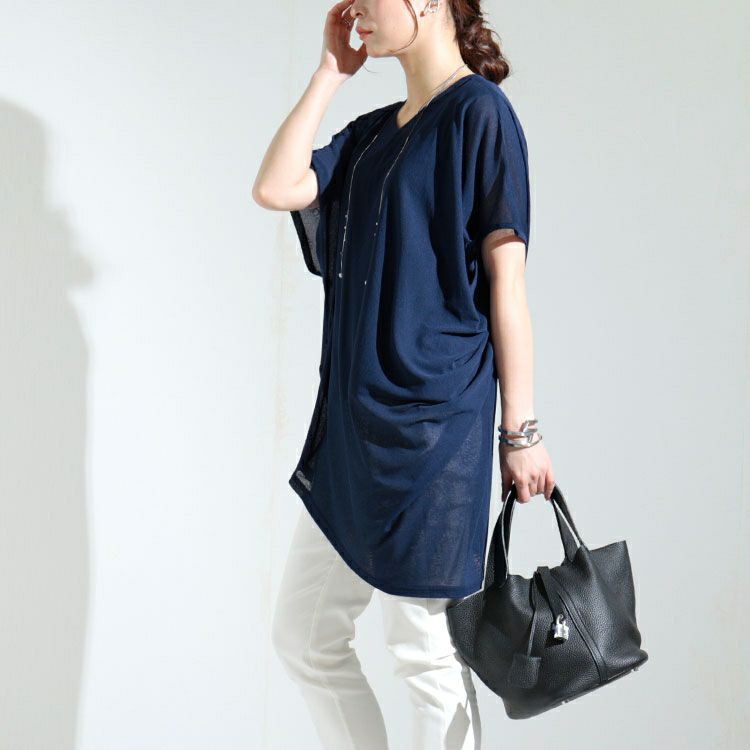 大きいサイズ レディース 変形シアーチュニック　kt-22002