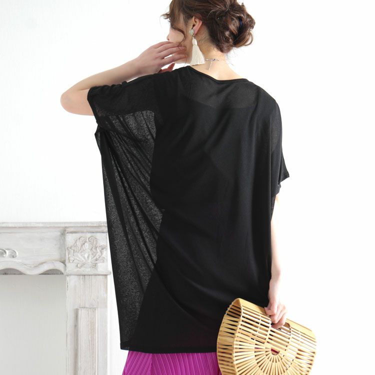 大きいサイズ レディース 変形シアーチュニック　kt-22002