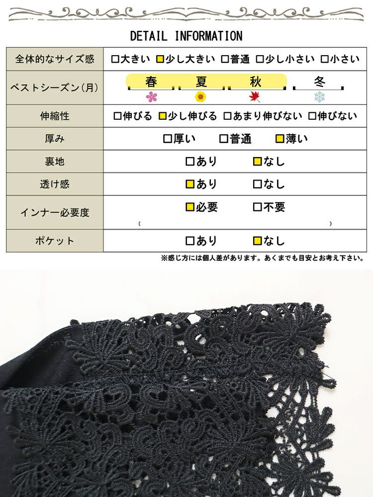 大きいサイズ レディース 裾レースシアーポンチョトップス　kt-22001