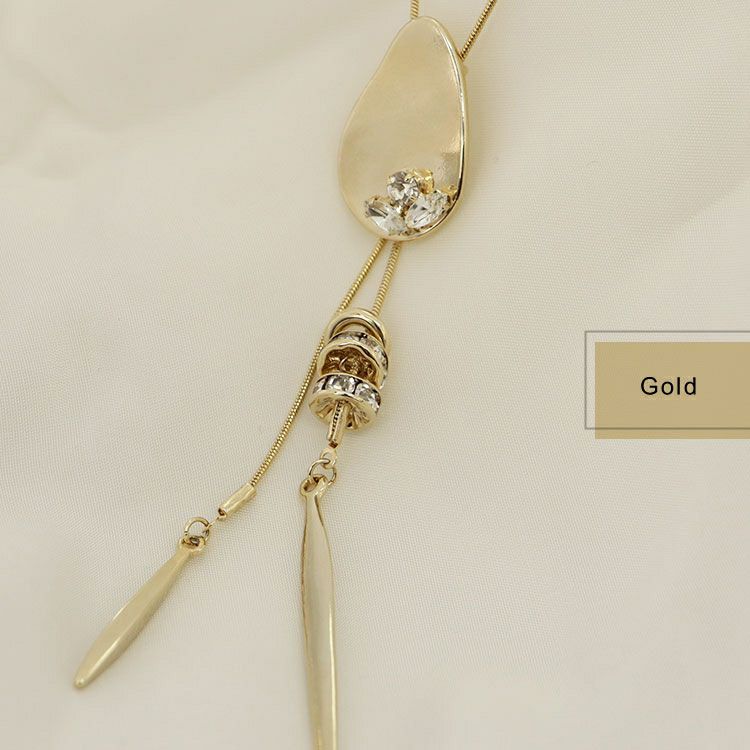 大きいサイズ レディース スライドチェーンネックレス　humio-061 【メール便可】