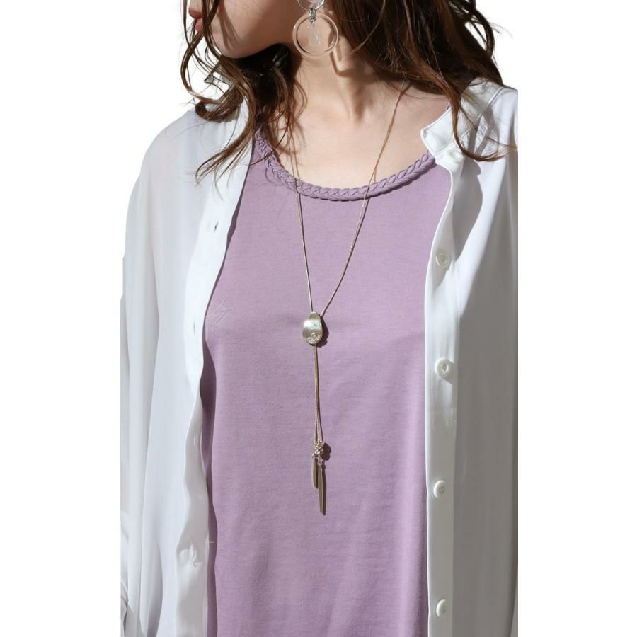 大きいサイズ レディース スライドチェーンネックレス　humio-061 【メール便可】 ゴールド