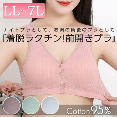 大きいサイズ レディース 前開きフロントスナップボタンブラ　goldy-888 【メール便可】