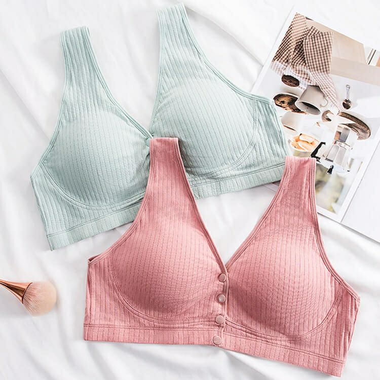 大きいサイズ レディース 前開きフロントスナップボタンブラ　goldy-888 【メール便可】