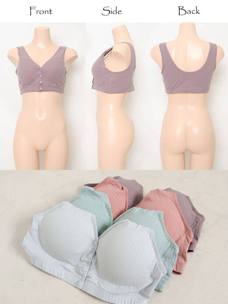 大きいサイズ レディース 前開きフロントスナップボタンブラ　goldy-888 【メール便可】