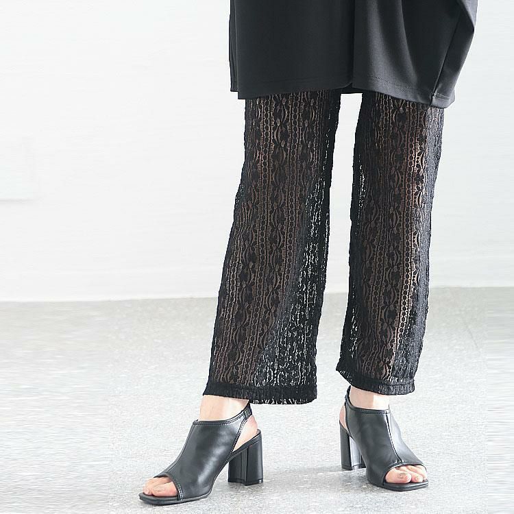 大きいサイズ レディース 股ズレ防止レースパンツ　u2-0033 【メール便可】 ブラック