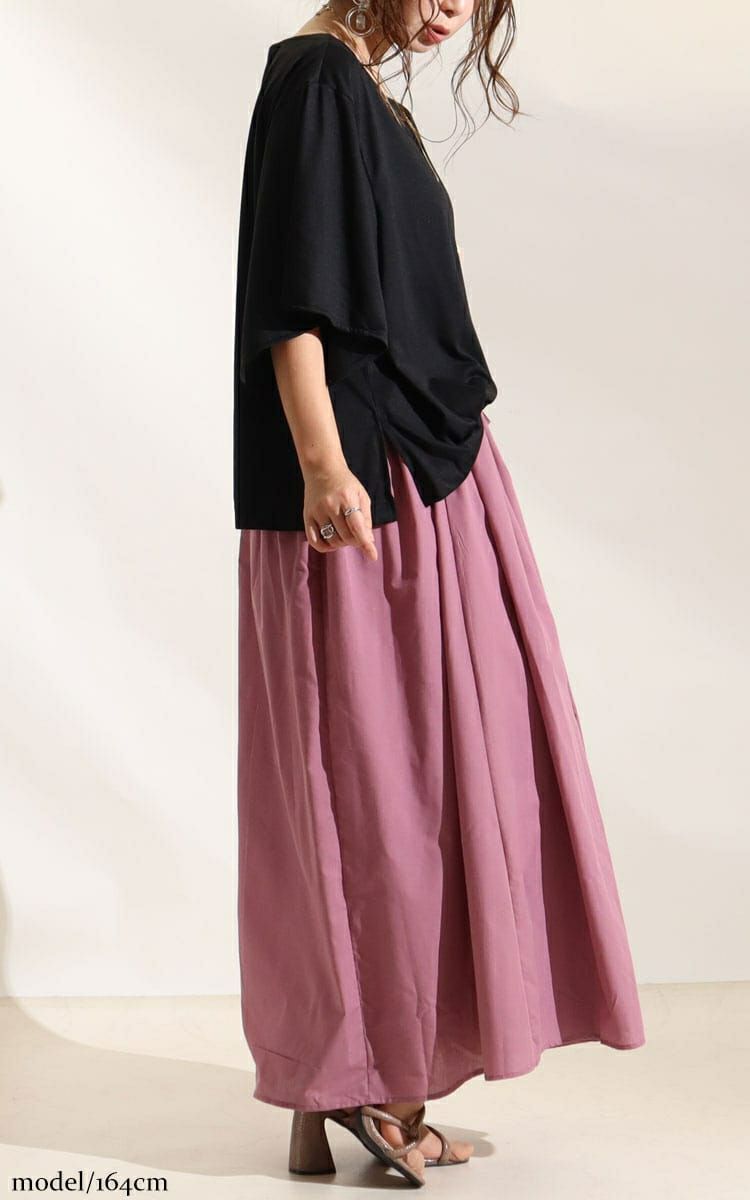 大きいサイズ レディース 異素材ドッキングワンピース　nw-22002