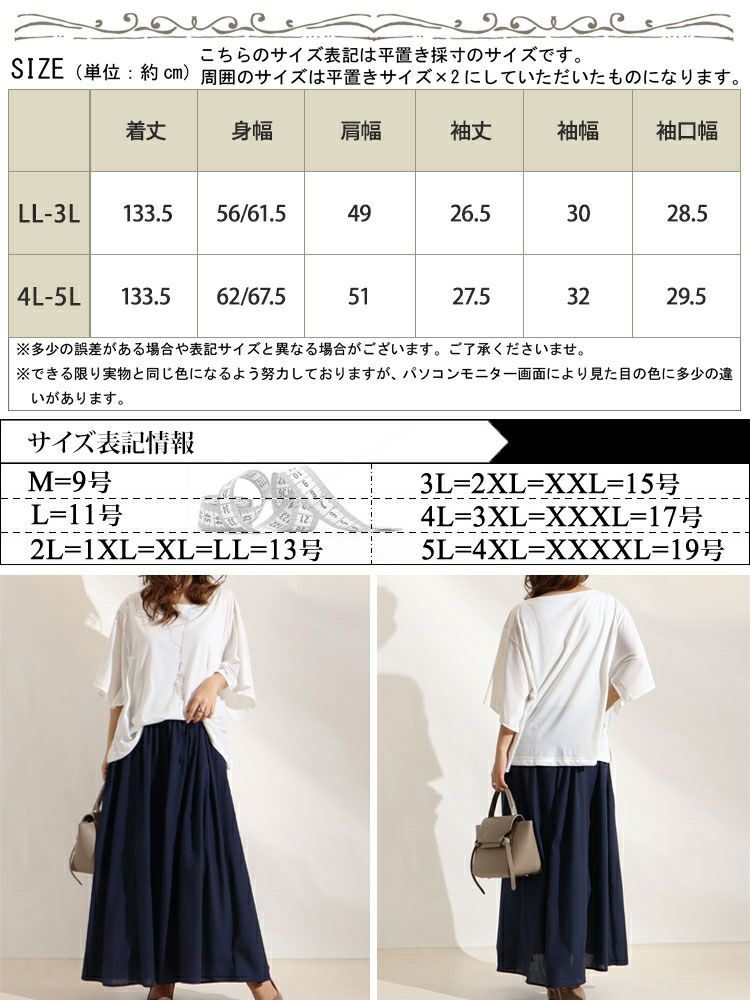 大きいサイズ レディース 異素材ドッキングワンピース　nw-22002