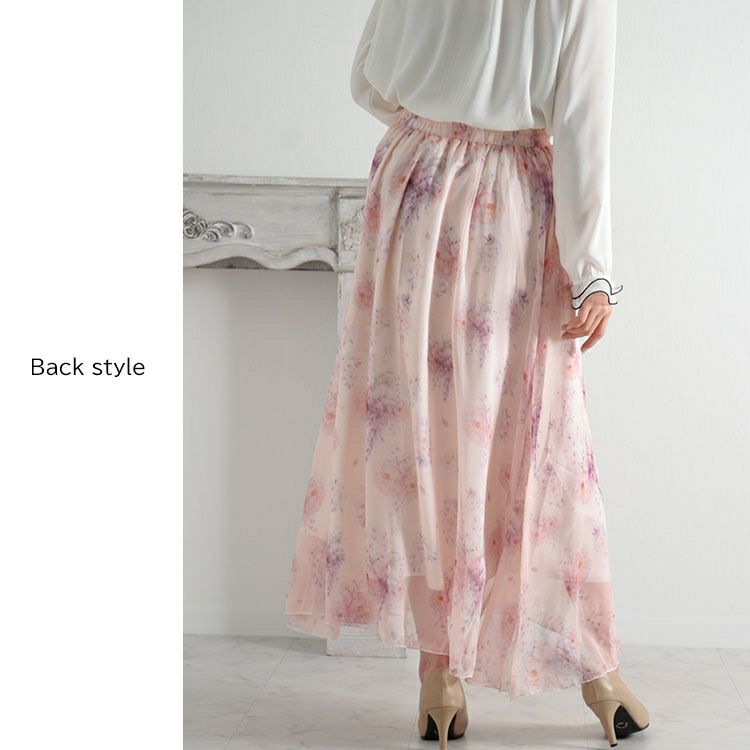 大きいサイズ レディース 花柄ロングスカート　jp408 【メール便可】