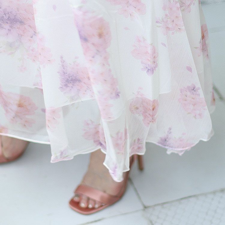 大きいサイズ レディース 花柄ロングスカート　jp408 【メール便可】