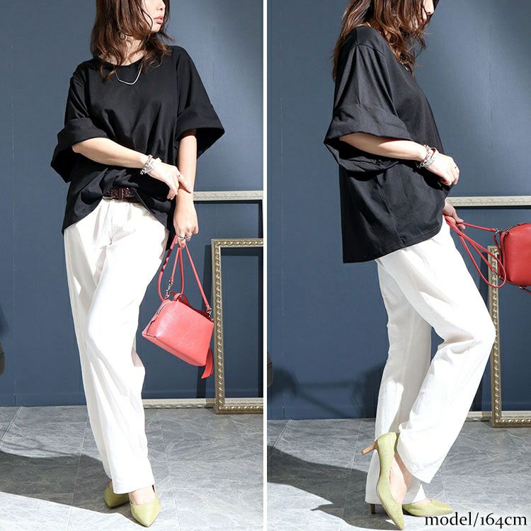 大きいサイズ レディース 接触冷感袖コンシャスカットソー　kt-22010