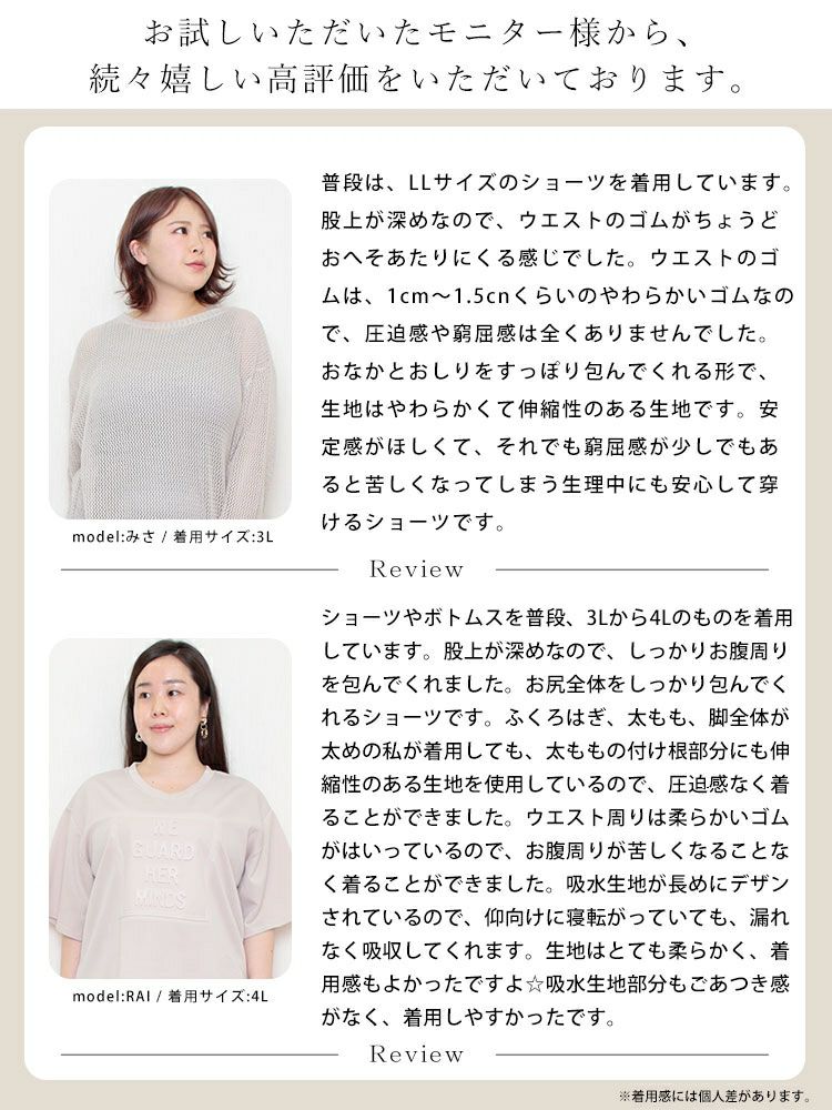 大きいサイズ レディース 瞬間！急速吸水サニタリーショーツ 生理用 35cc吸水 mo-s013 【メール便可】