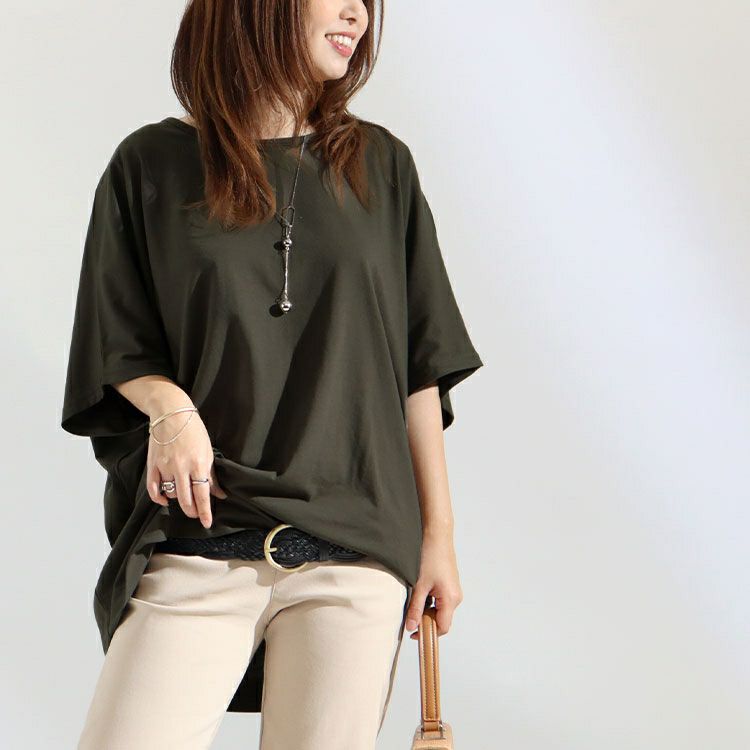 大きいサイズ レディース ドルマンスリーブカットソー　cast-5524037 【メール便可】