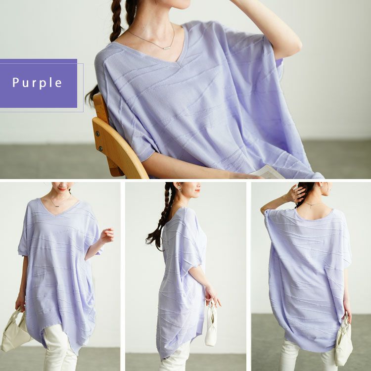 大きいサイズ レディース ドルマンスリーブコットンニット　gold882