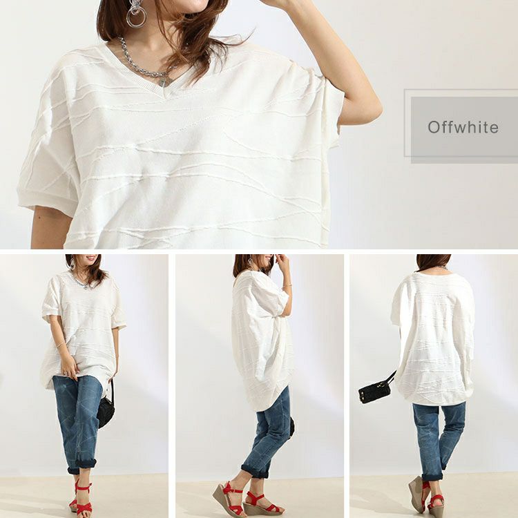 大きいサイズ レディース ドルマンスリーブコットンニット　gold882