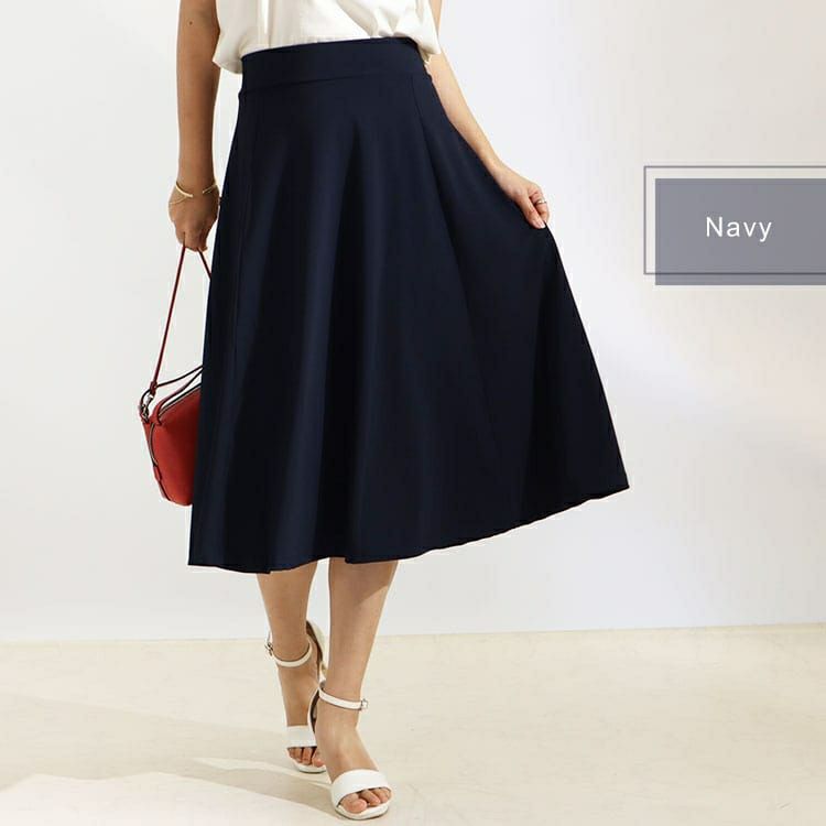 大きいサイズ レディース カットツイルフレアスカート　mncut-122272